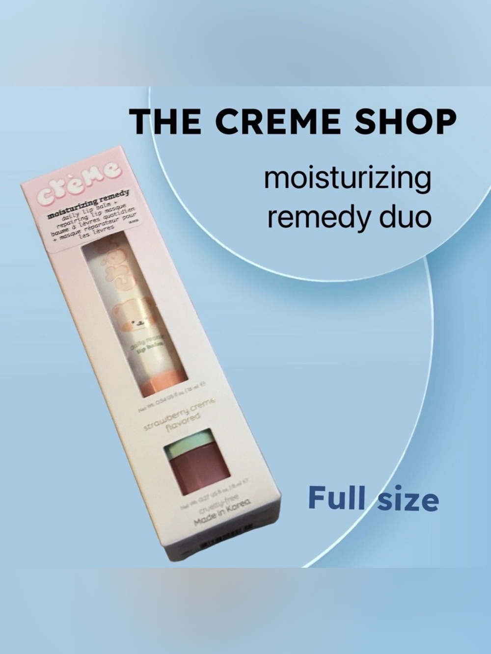 🇺🇸🆕📦*BNIB* THE CREME SHOP | Full | Strawberry Moisturizing remedy & hero duo